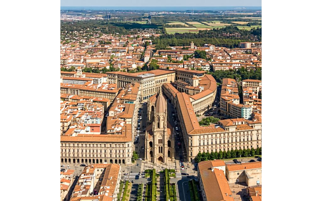 Vista aerea di Bologna